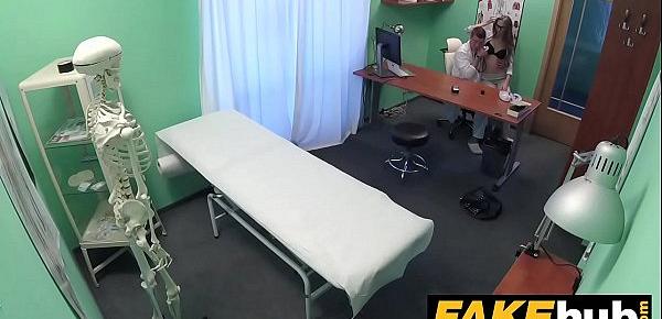  Fake Hospital Sexy reporter gets to the point with blowjob and hard sex
